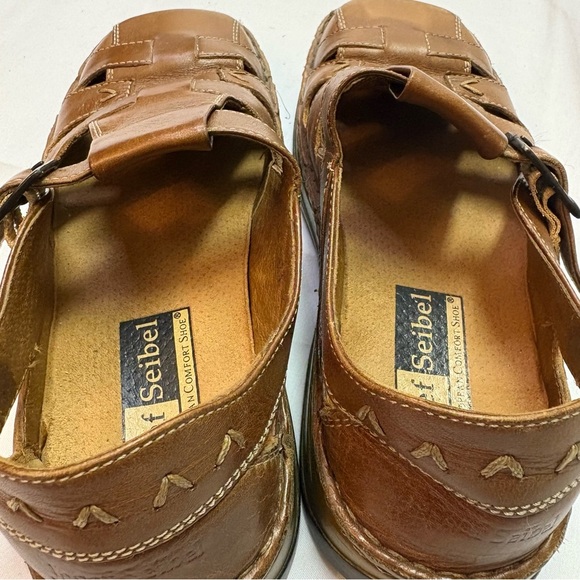 Josef Seibel Women’s 36 Fisherman Sandals Leather Square Closed Toe Cage Shoe - Picture 12 of 12